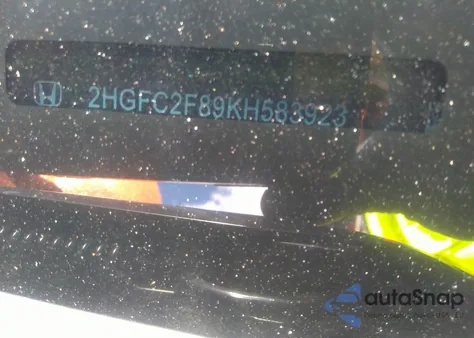 2019 Honda Civic Sport из США, поврежденный, VIN 2HGFC2F89KH583923